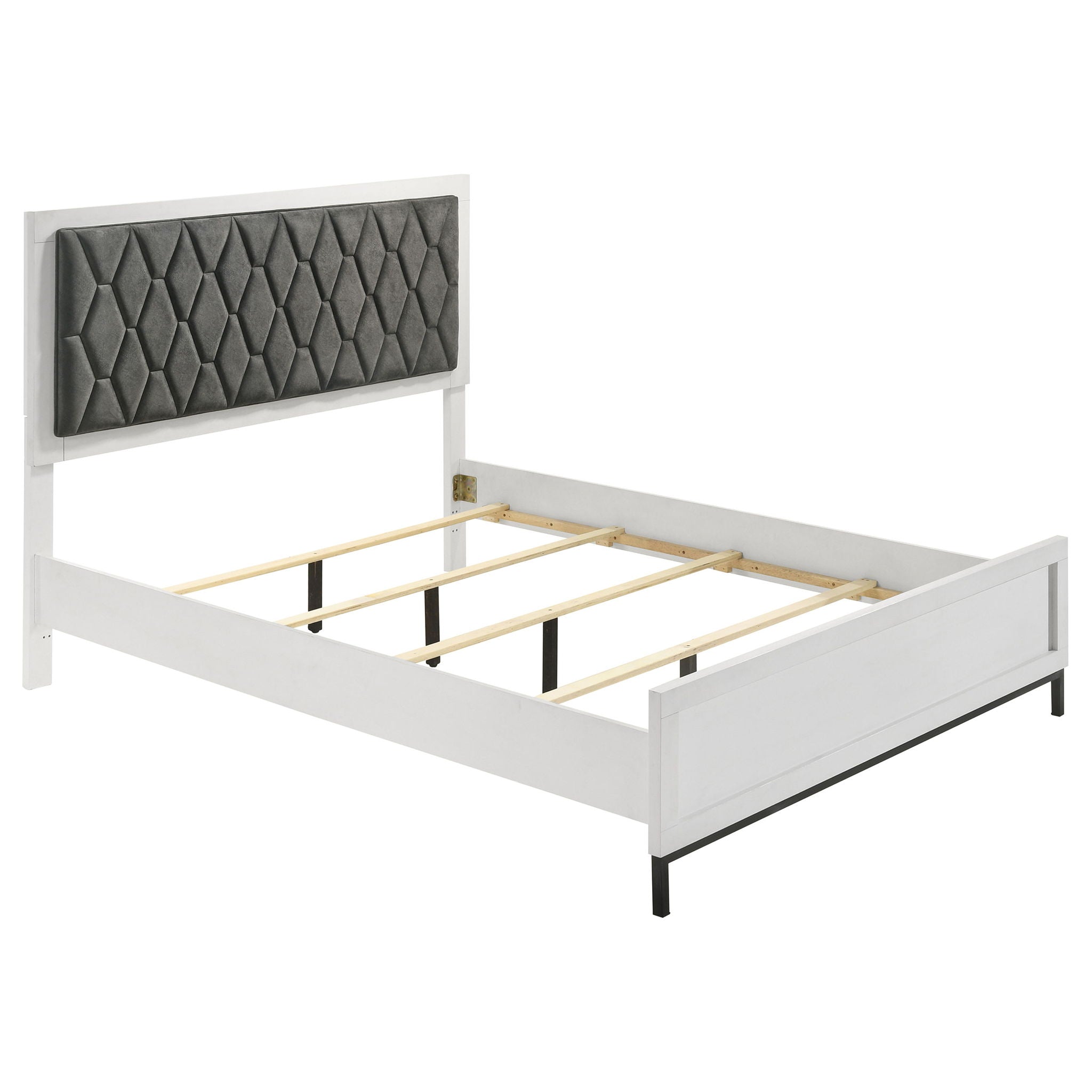 Taraval - Queen Upholstered Panel Bed - White