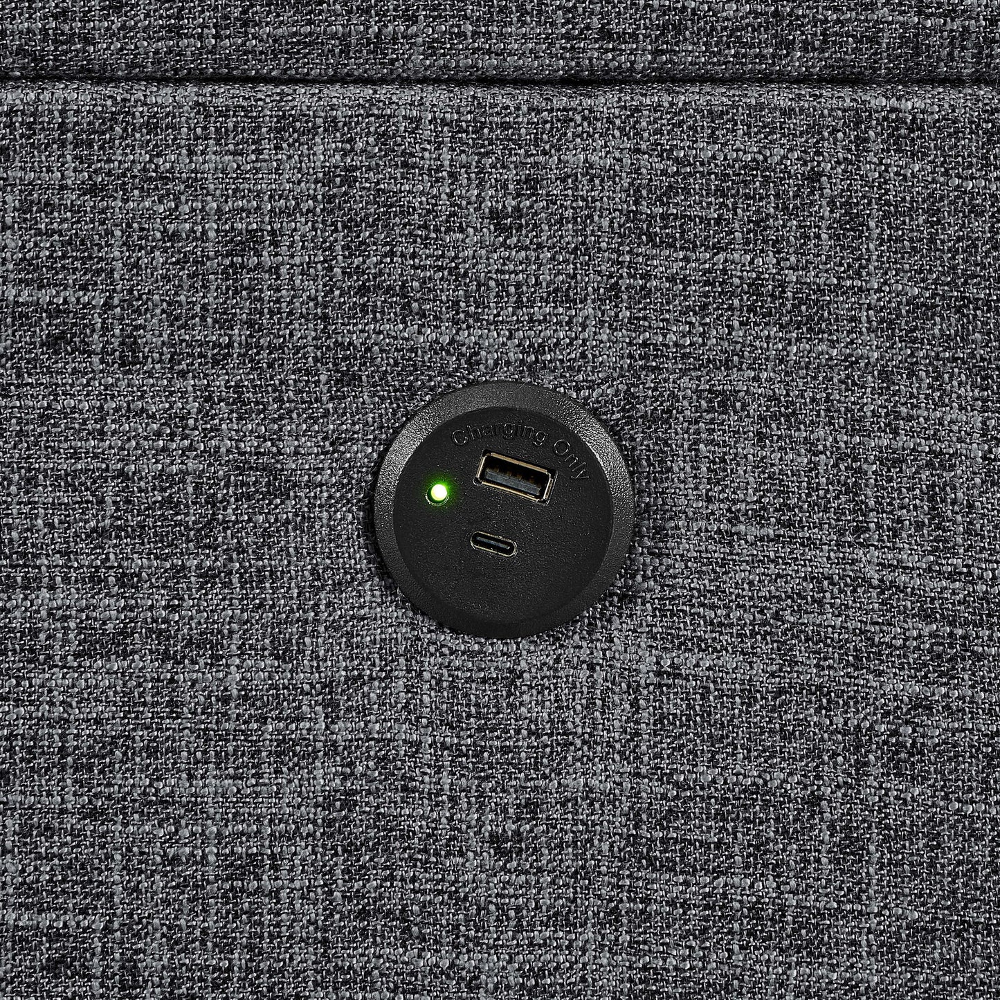 Camden - Power Sectional Sofa With Storage Ottoman And Built In Charging Ports - Gray