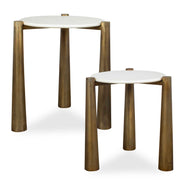 Claridge - Marble Nesting Tables (Set of 2) - White