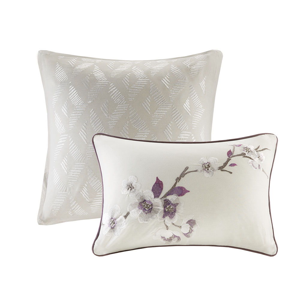 Holly - Queen 8 Piece Comforter Set - Purple