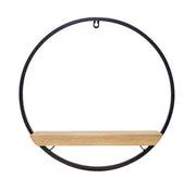 17" X 6" Brown Metal Circle Hanging Dimensional Sculpture