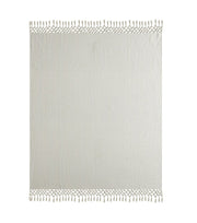 50" X 60" Gray Woven Cotton Herringbone Throw Blanket with Tassels