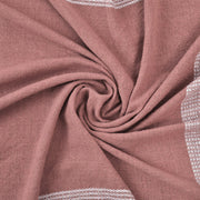 50" X 60" Pink Woven Cotton Checkered Throw Blanket with Fringe