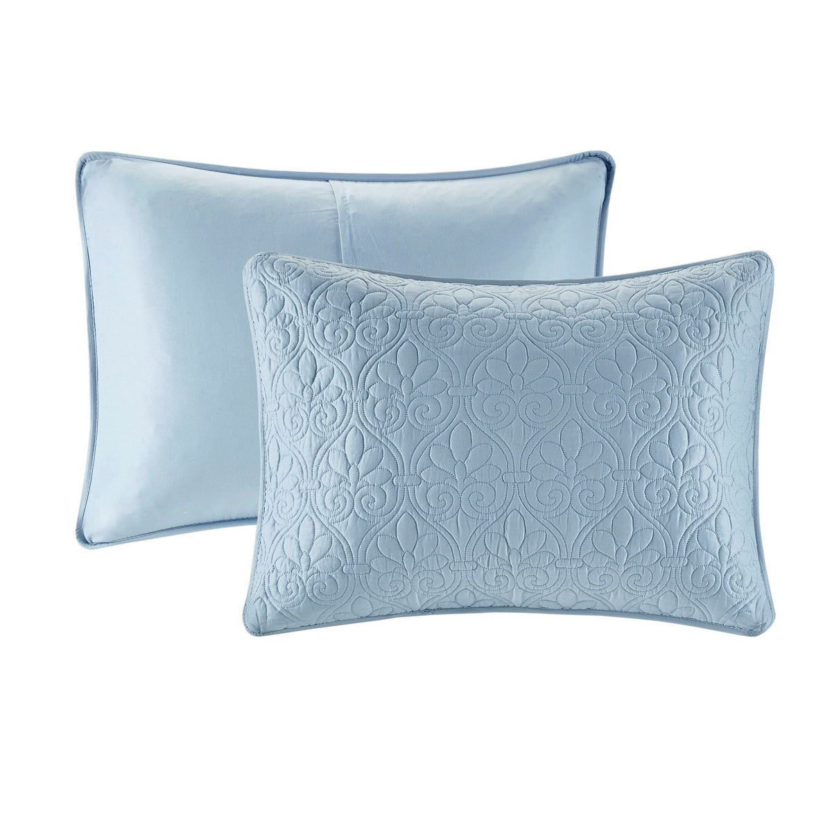 Quebec - King Reversible Coverlet Set - Blue