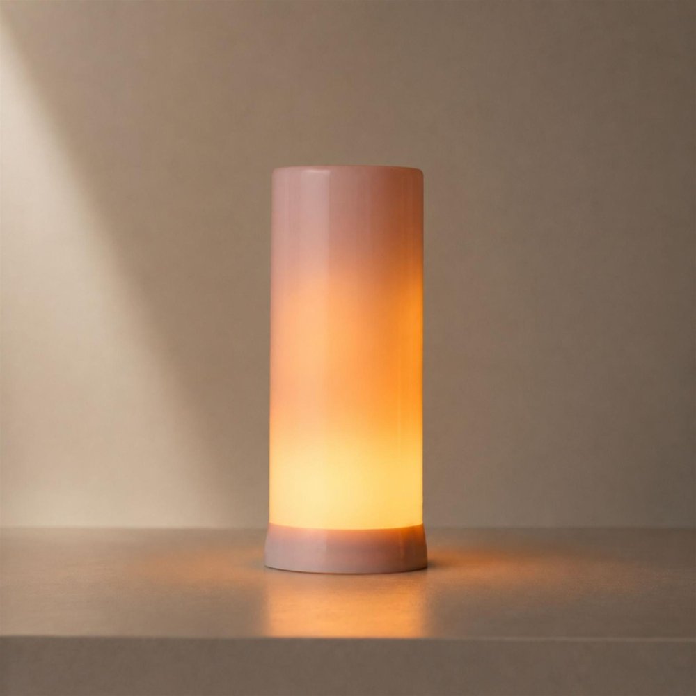8" Orange Flameless Designer Candle