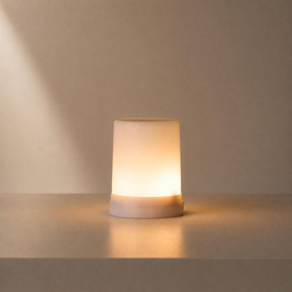 3" White Flameless Designer Candle