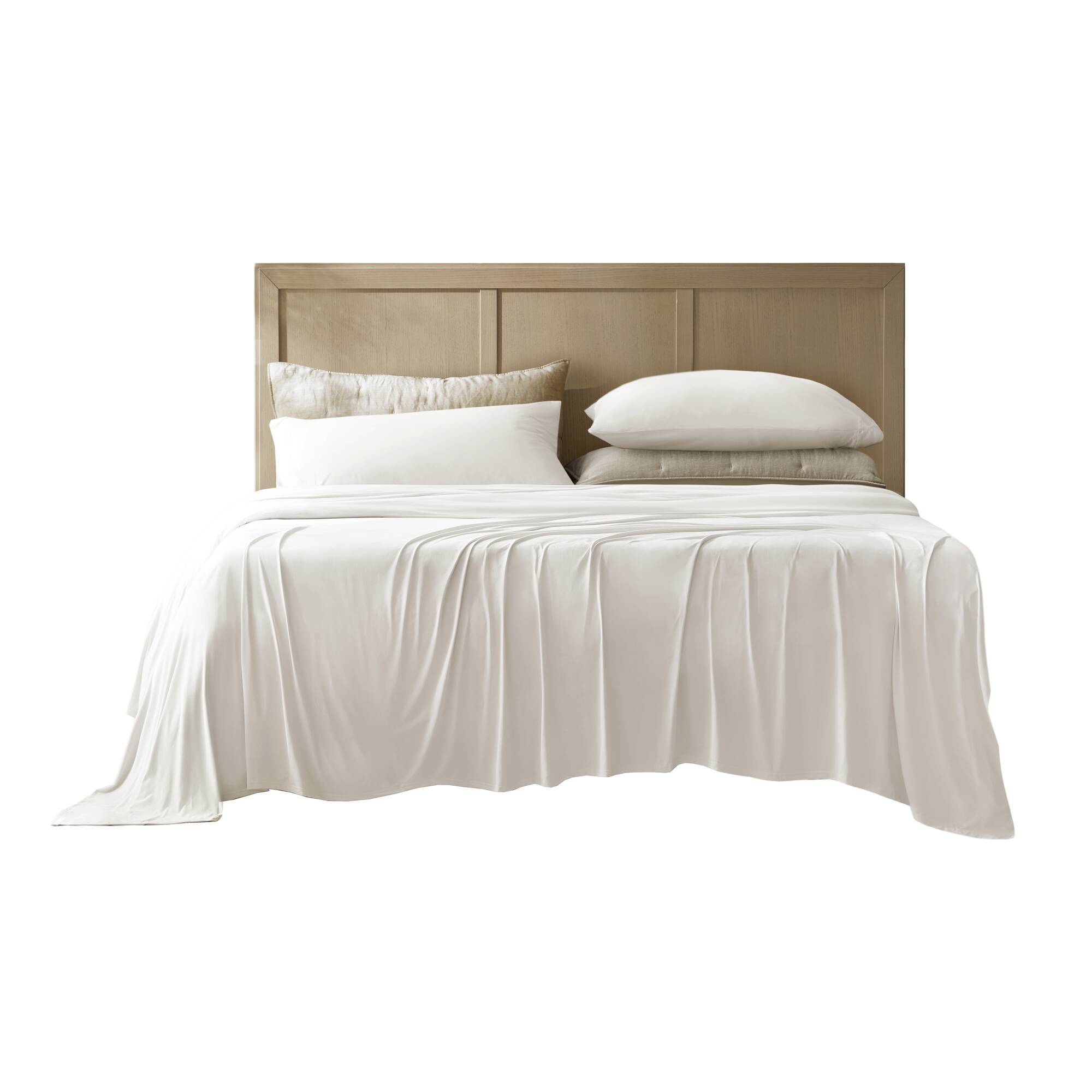 Queen Stretch Jersey Sheet Set - White