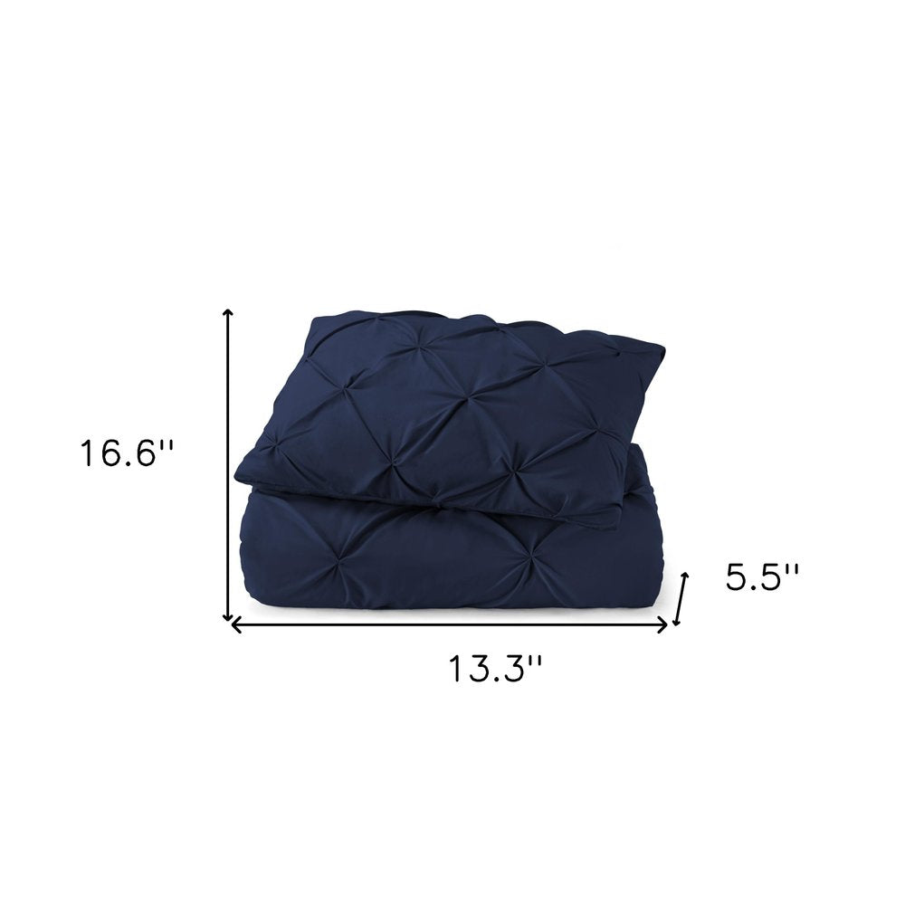 Navy Blue King Microfiber Washable Microfiber Down Alternative Comforter