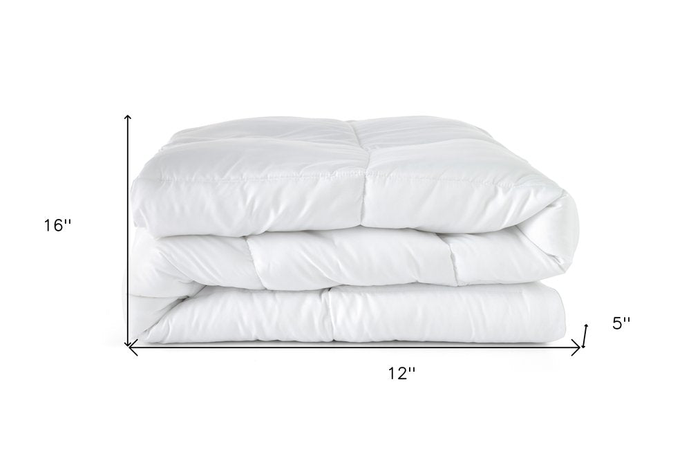 White Twin Microfiber Washable Microfiber Down Alternative Comforter
