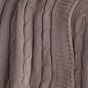 Brown Knitted 100% Cotton Throw Blanket