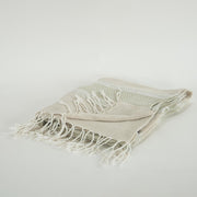 50" X 60" Natural Cotton Woven Striped Throw Blanket with Fringe