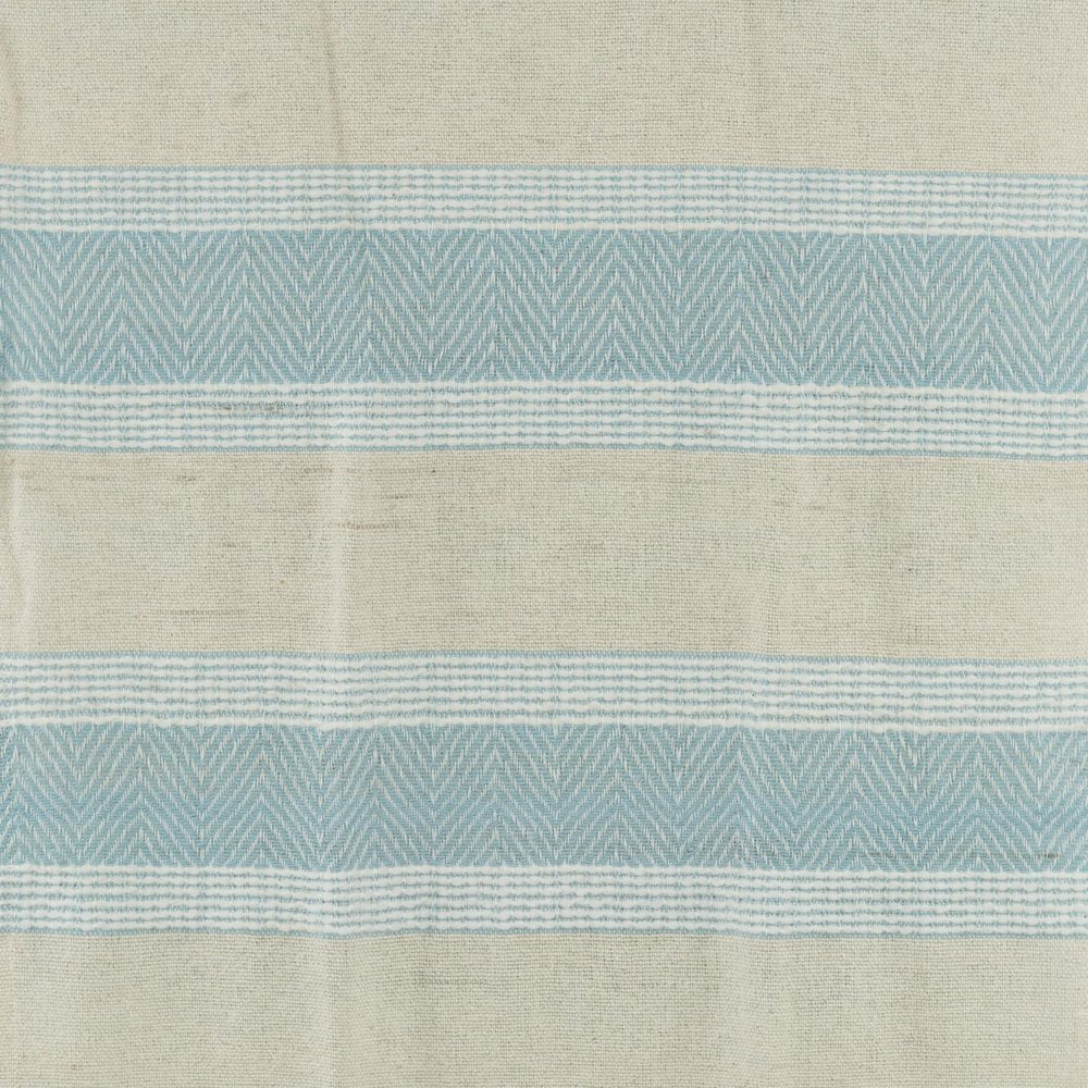 50" X 60" Aqua Cotton Woven Striped Throw Blanket with Fringe