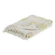 Yellow Woven Cotton Throw Blanket