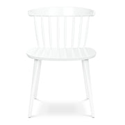 White Heavy Duty Plastic Slat Back Dining Side Chair
