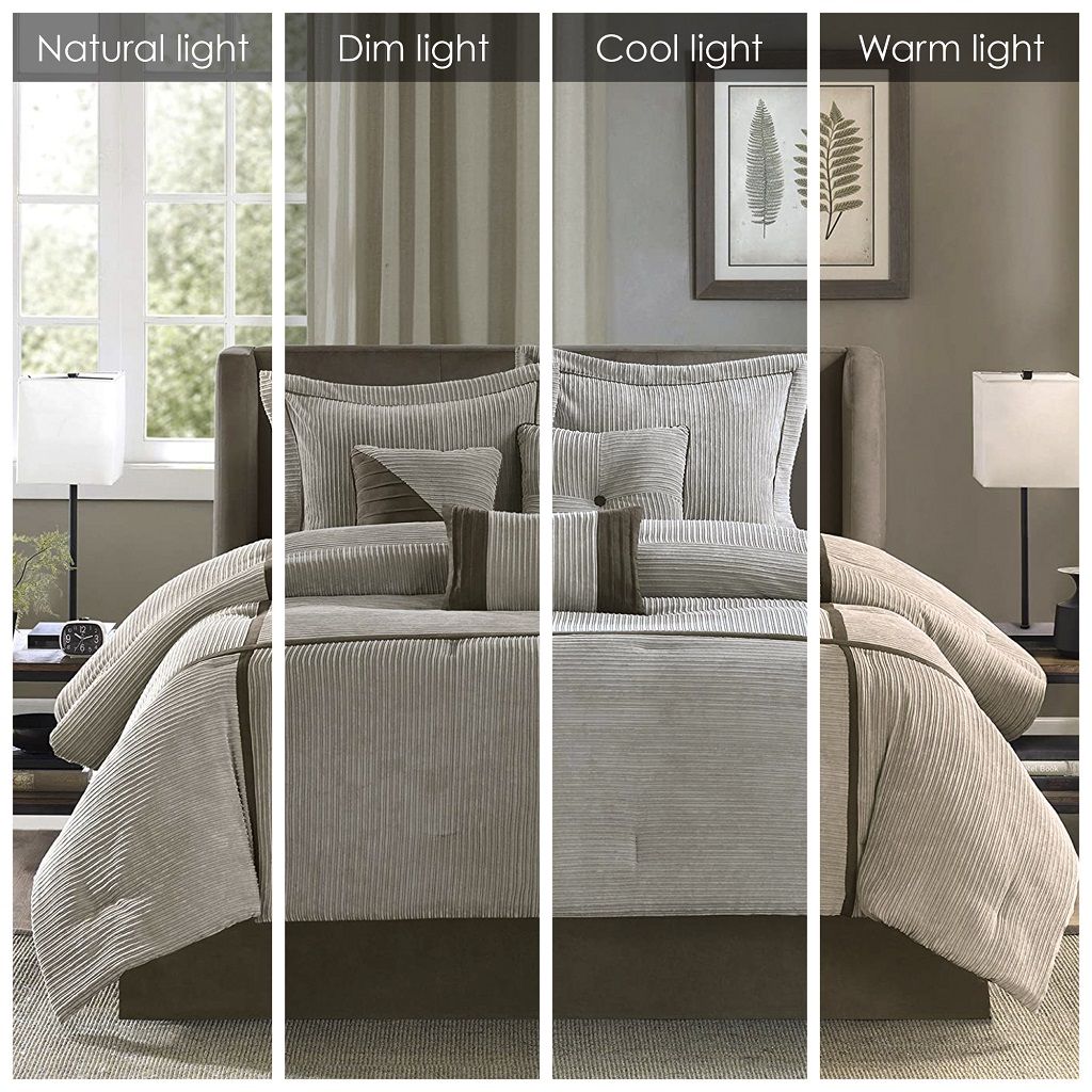 Dallas - Queen - Piece Comforter (Set of 7) - Taupe