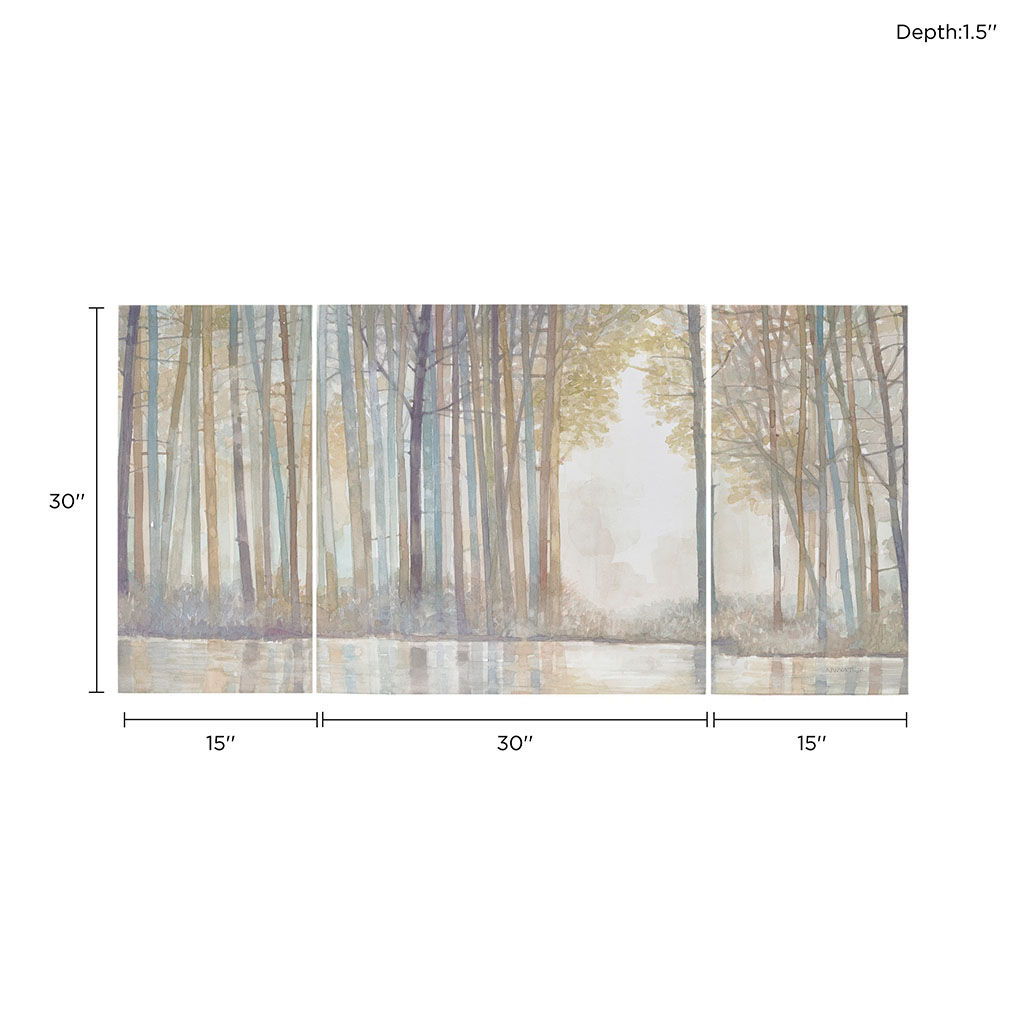 Forest Reflections - Canvas (Set of 3) - Multi