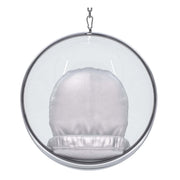 42" Silver Faux Leather Balloon Chair