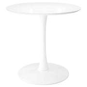 32" White Metal Dining Table