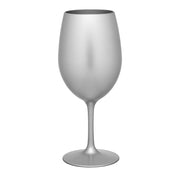 Set of Four Silver Acrylic Stemmed All Purpose Wine Glass
