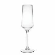 Set of Four Clear Tritan Plastic Stemmed Flute