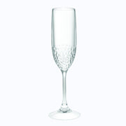 Set of Four Clear Tritan Plastic Stemmed Flute