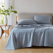 Cotton 144TC - California King Printed Sheets - Diamond Blue