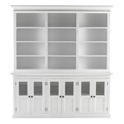 87" Antiqued White Solid Wood Pantry Or Storage Closet