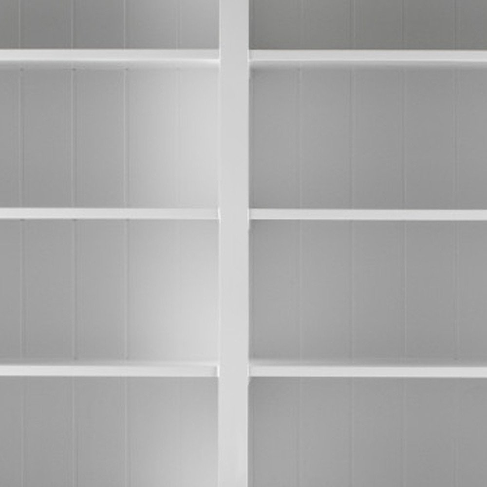 87" Antiqued White Solid Wood Pantry Or Storage Closet