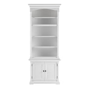 87" Antiqued White Solid Wood Two Door Pantry Or Storage Closet