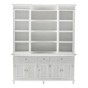 87" Antiqued White Solid Wood Three Drawer Pantry Or Storage Closet