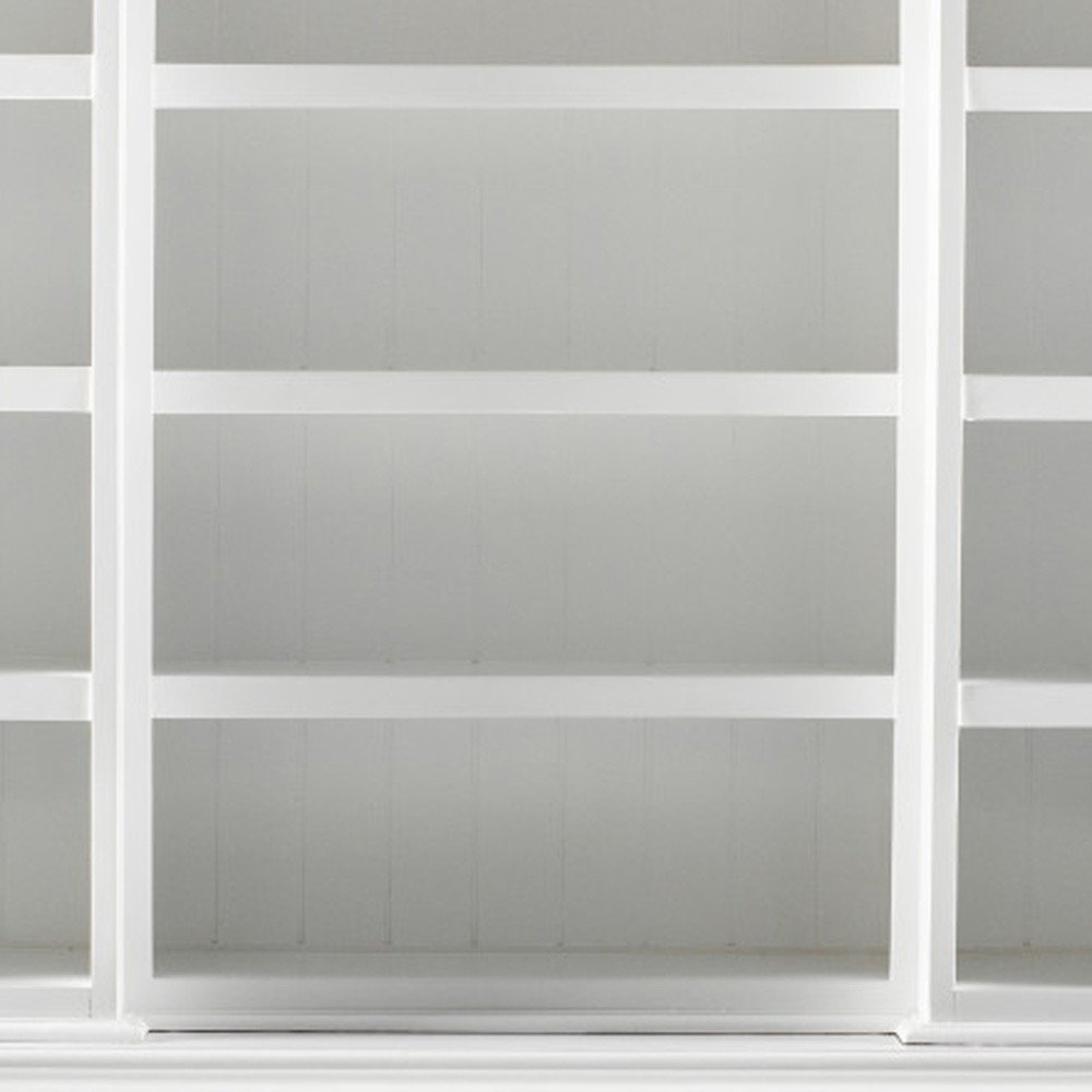 87" Antiqued White Solid Wood Three Drawer Pantry Or Storage Closet