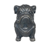 16" Black Polyresin Dog Outdoor Statue