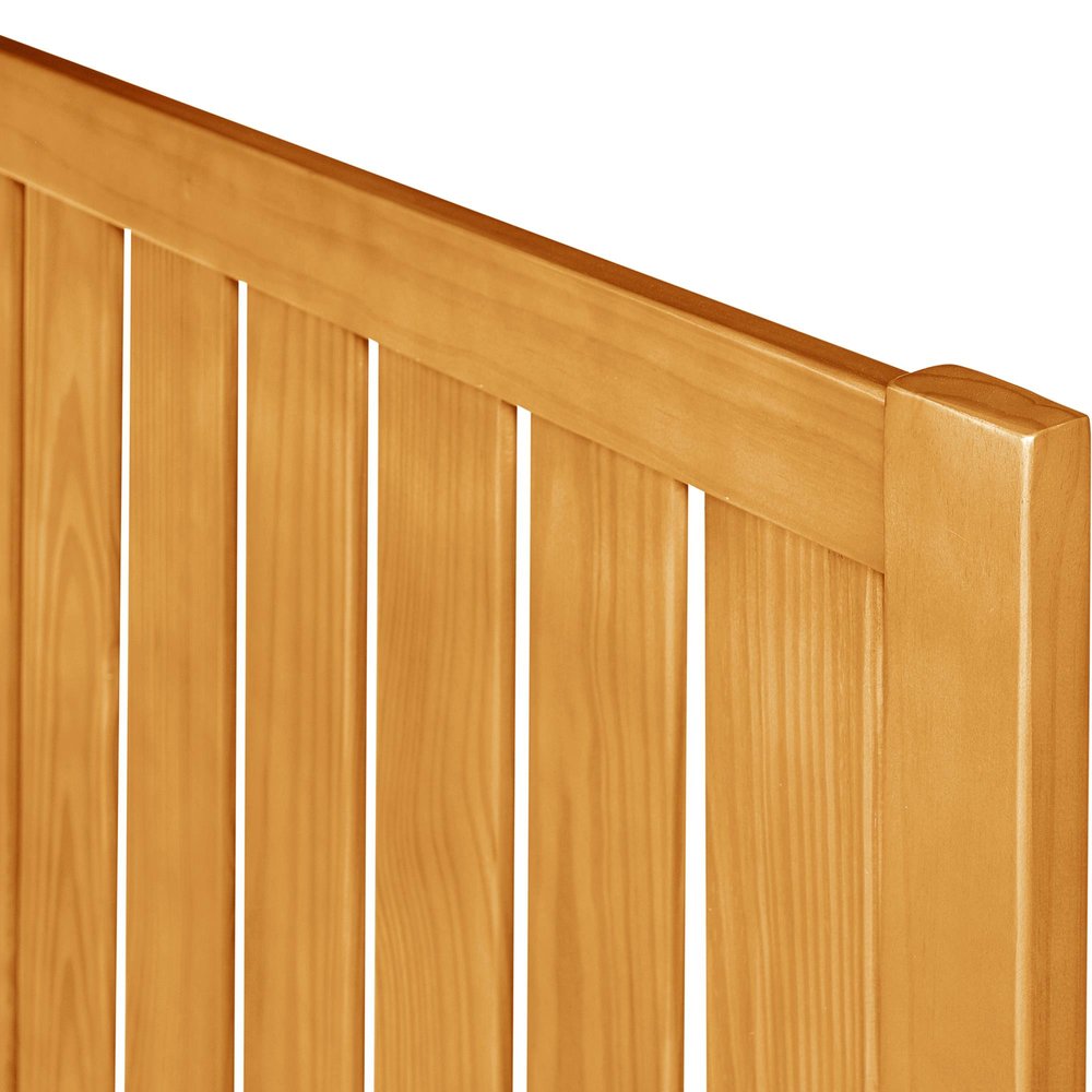 White Shiplap Texture Solid Wood King Bed Frame