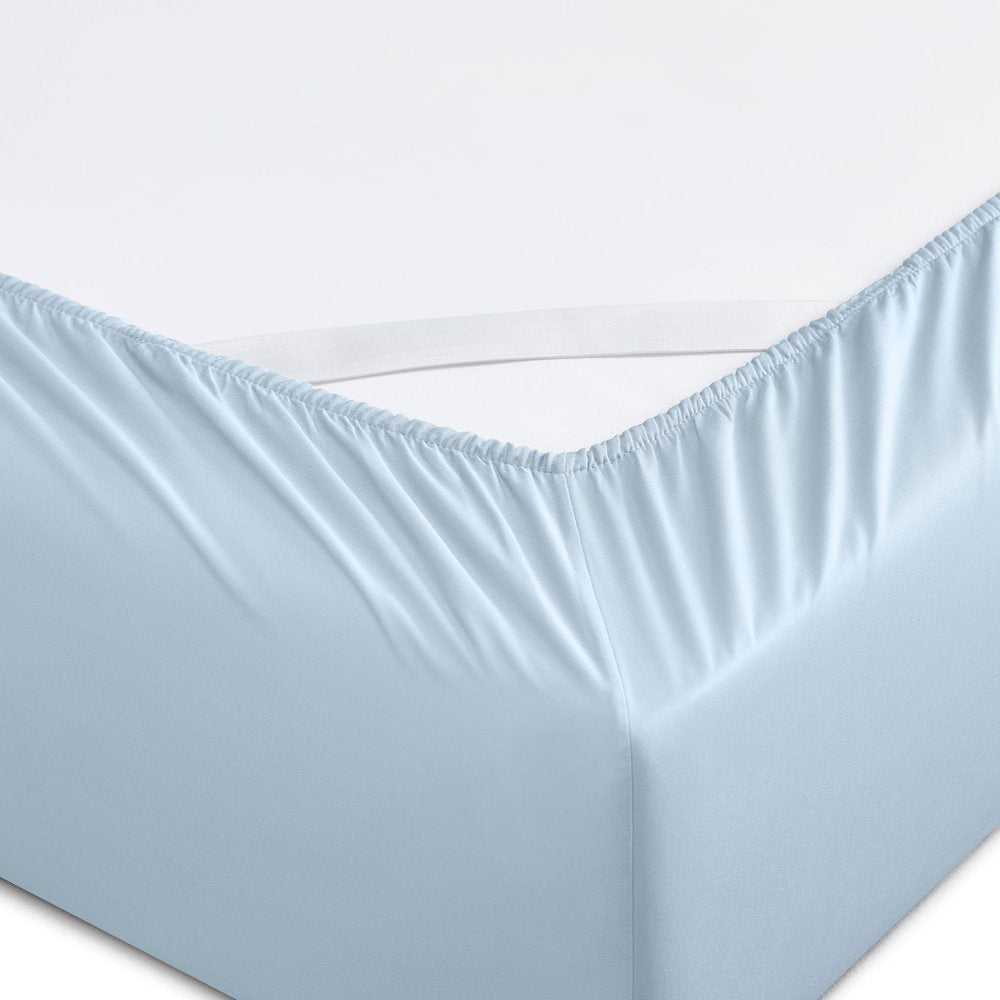 Six Piece Powder Blue Tencel Lyocell King Sheet Set