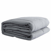 48" X 72" Light Gray Cotton Quilted Plush 15 Pound Weighted Blanket