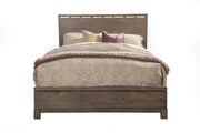 Gray Distressed Wood King Bed Frame