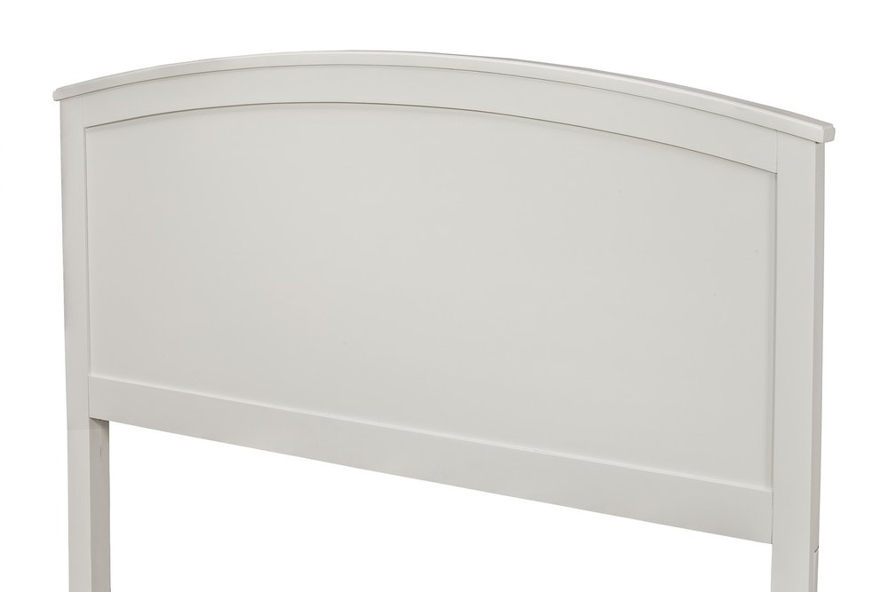 White Solid Wood King Bed Frame