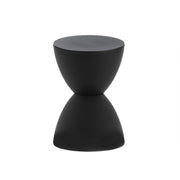 17" Black Heavy Duty Plastic Hourglass Outdoor Side Table