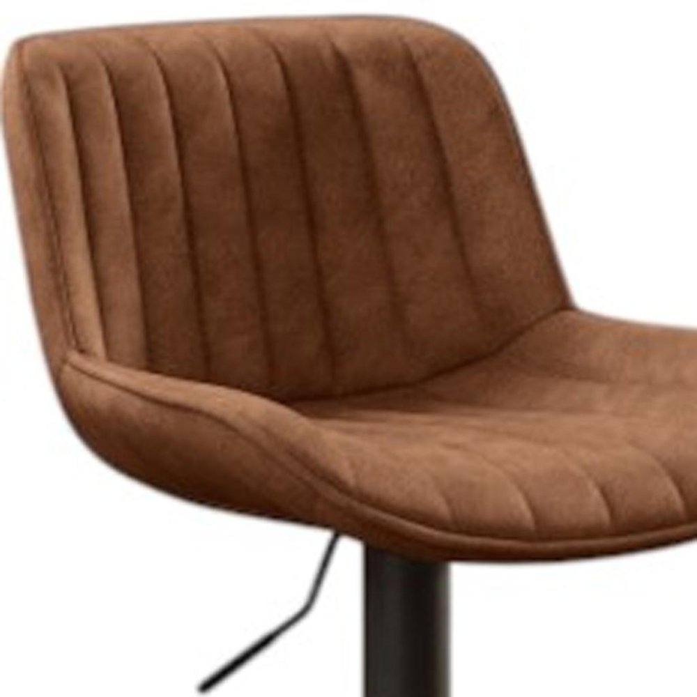 Set of Two 29" Green and Gold Velvet and Metal Low Back Bar Height Swivel Bar Chairs