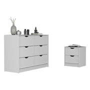 Two Piece White Bedroom Set