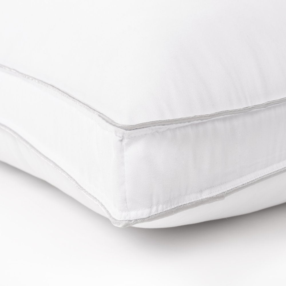 Set of Two Microfiber Down Alternative Medium Hypoallergenic Queen Size Bed Pillows