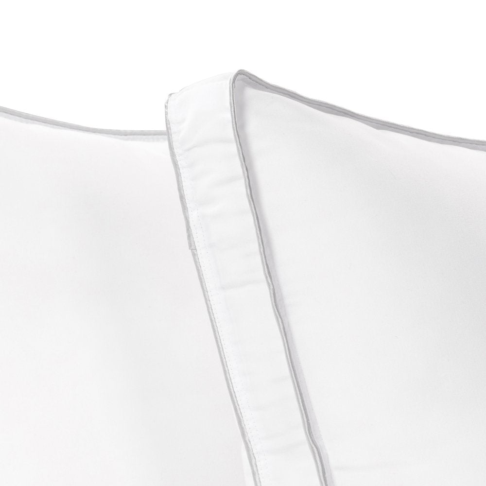 Set of Two Microfiber Down Alternative Medium Hypoallergenic Queen Size Bed Pillows