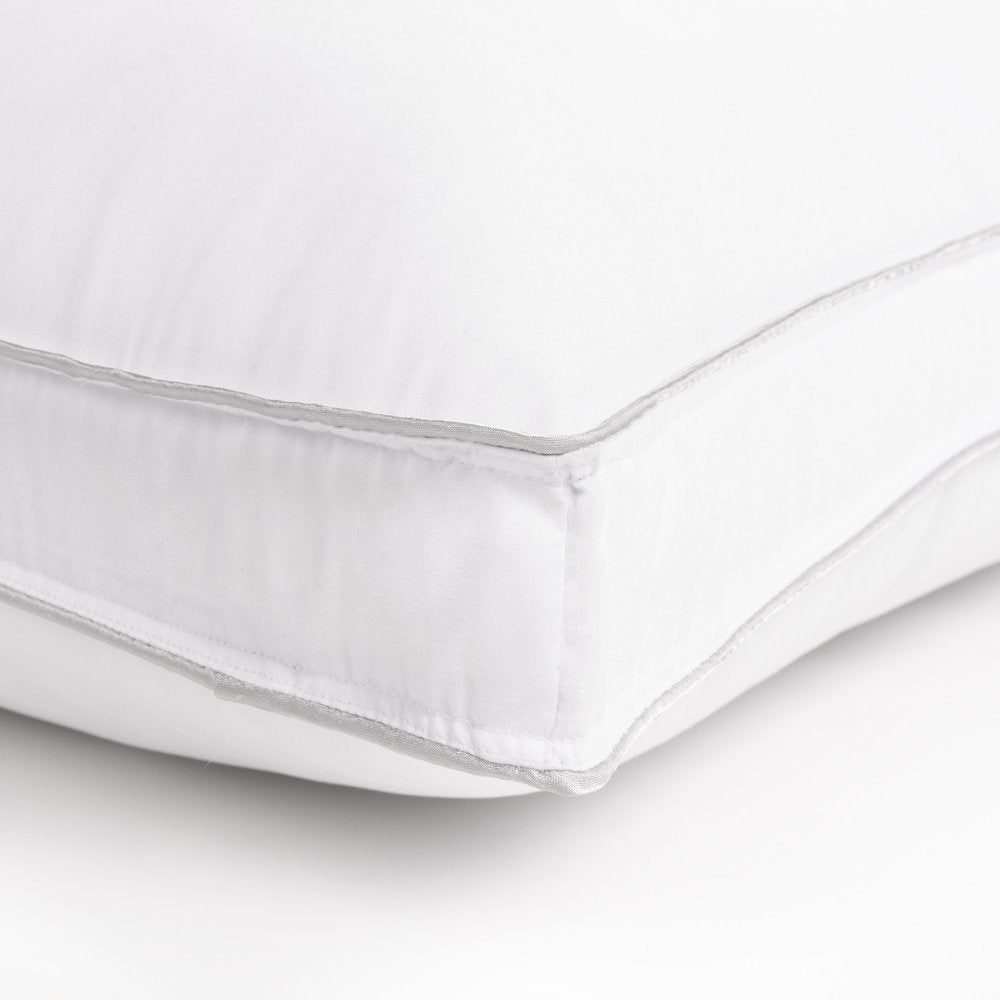 Set of Two Microfiber Down Alternative Medium Hypoallergenic Queen Size Bed Pillows