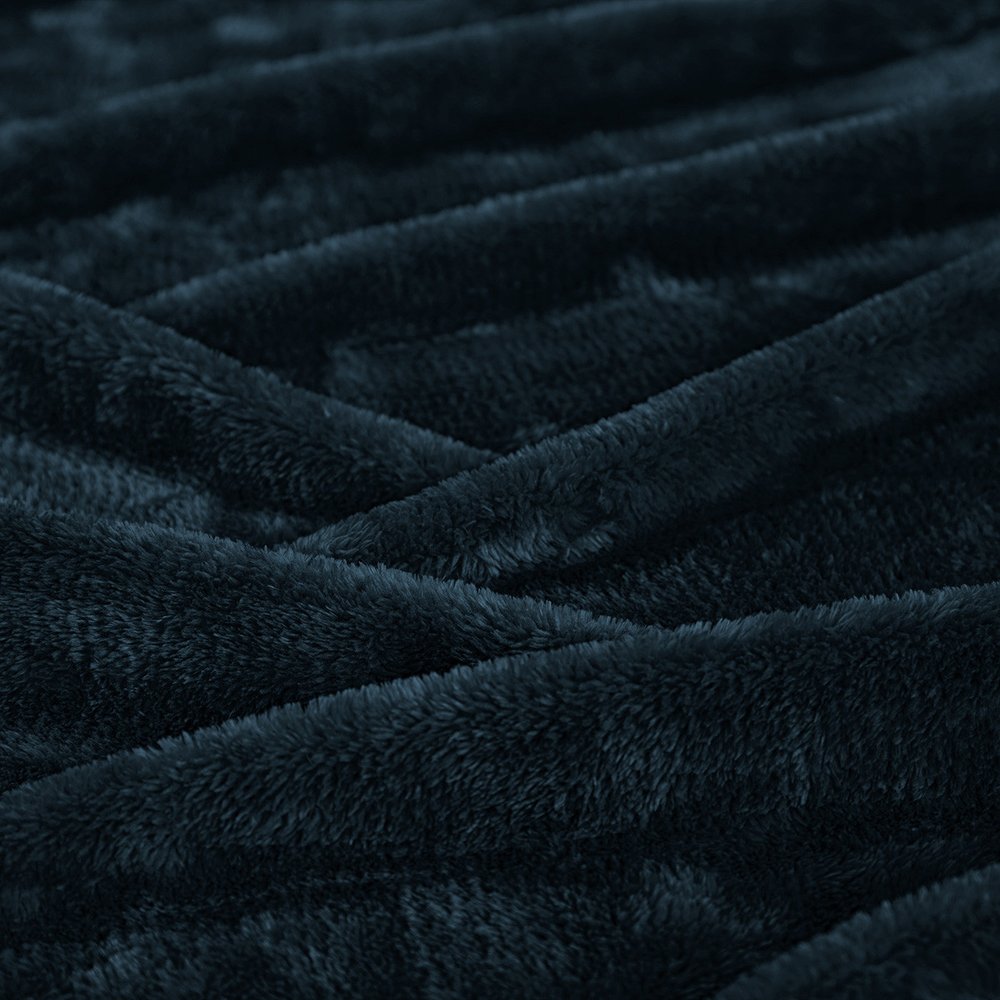 50" X 60" Navy Blue Fleece Plush Throw Blanket