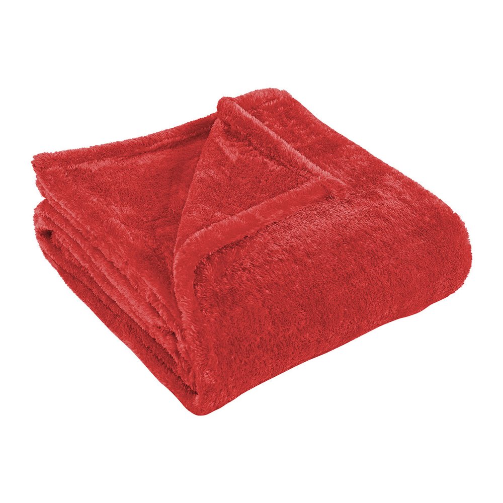 50" X 60" Red Fleece Plush Throw Blanket