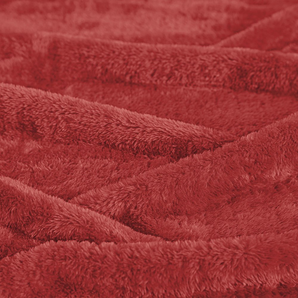 50" X 60" Red Fleece Plush Throw Blanket