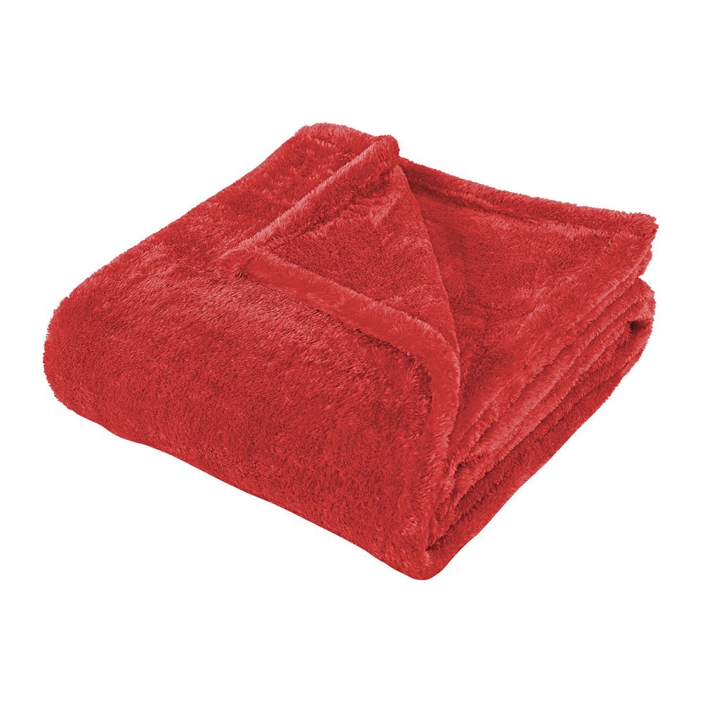 50" X 60" Red Fleece Plush Throw Blanket