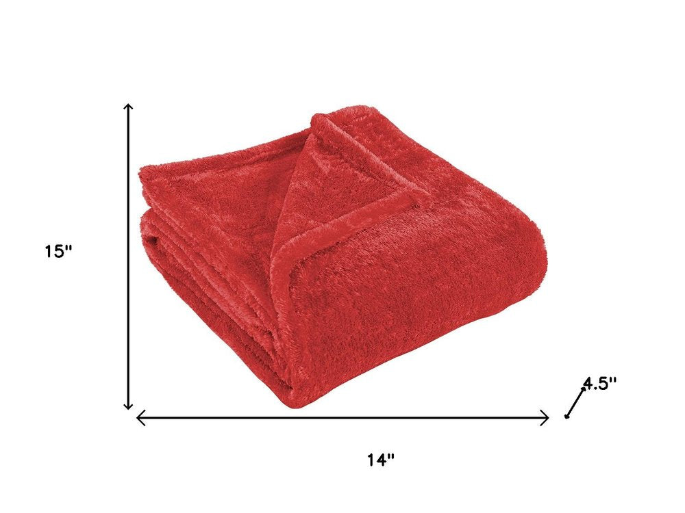 50" X 60" Red Fleece Plush Throw Blanket