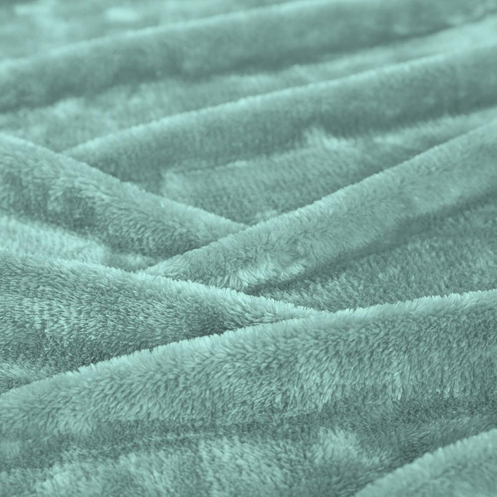 50" X 60" Turquoise Fleece Plush Throw Blanket
