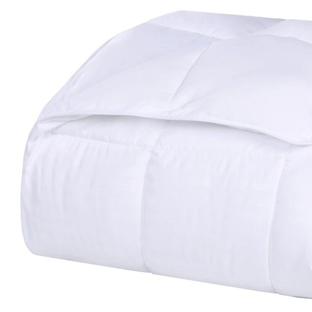 King White Cotton Striped Blanket